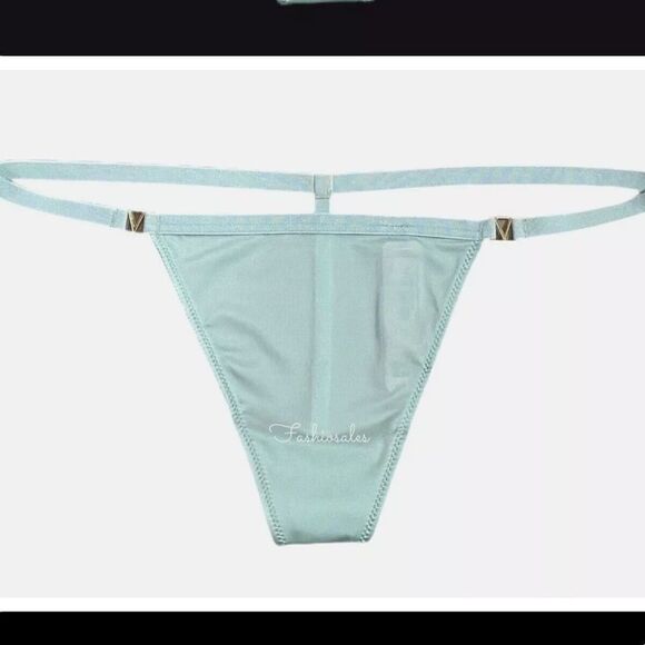 Victoria's Secret Very Sexy LOVE Smooth Satiny V string panty hazy mint Small - Picture 3 of 3